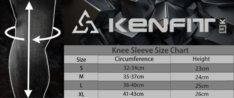 KENFIT 7mm Neoprene Knee Sleeves for Weightlifting, Gym Workouts & Compression Support